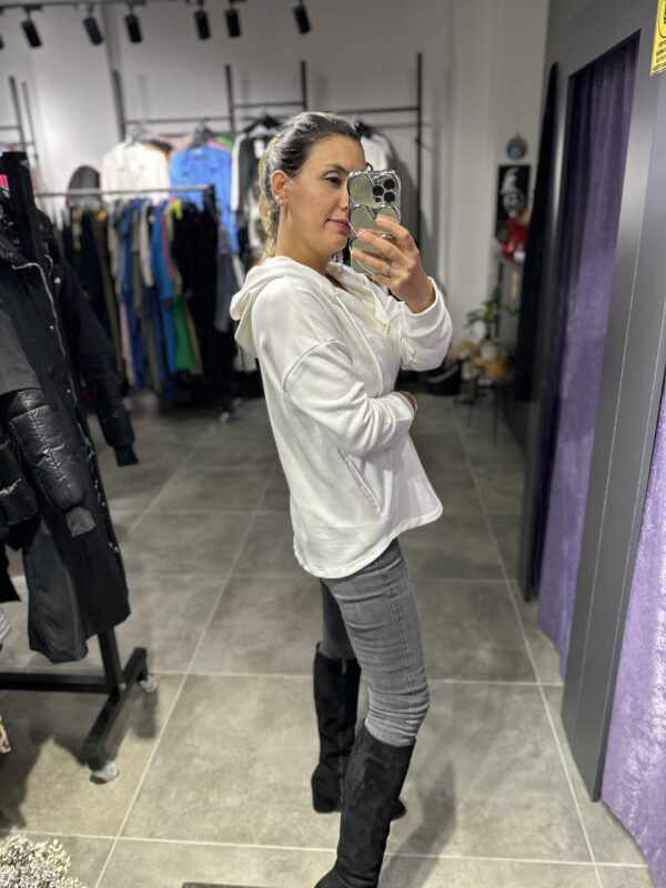 BEYAZ KAPŞONLU SWEAT - Görsel 2