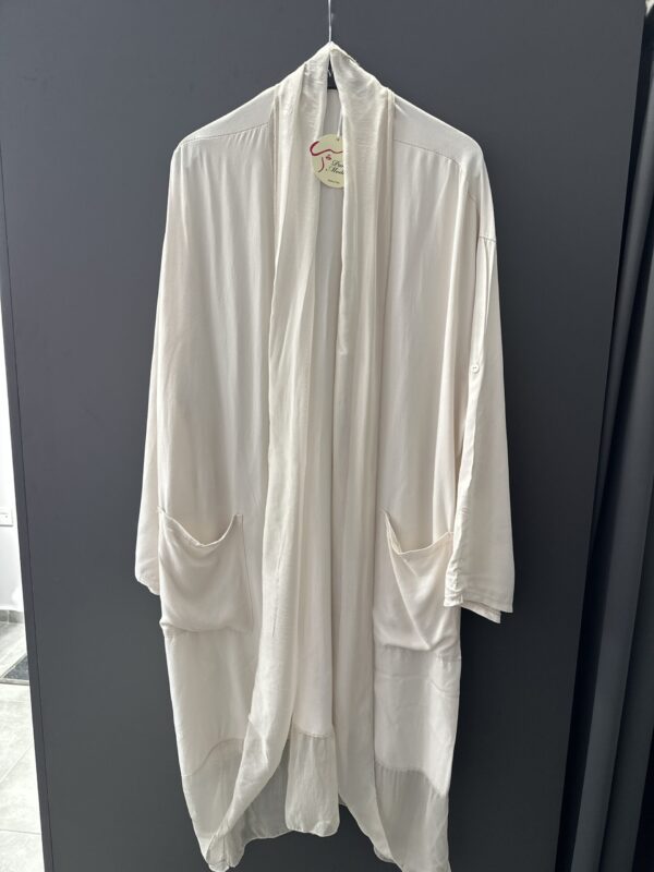 BEJ İPEK TÜLLÜ KAFTAN - Görsel 6