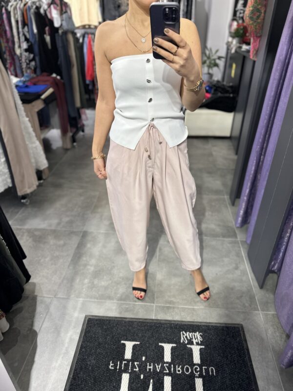 PUDRA BEL LASTİKLİ JOGGER PANTOLON