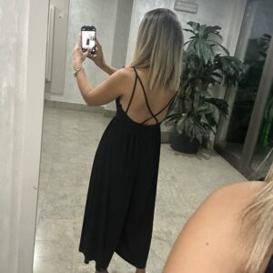 SİYAH ÇAPRAZ İPLİ TULUM