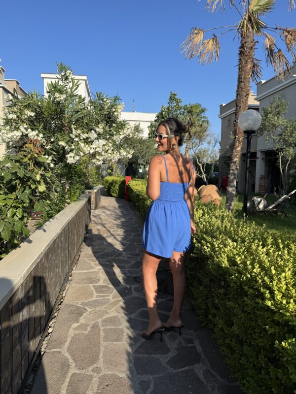 MAVİ KISA DEKOLTELİ TULUM - Görsel 2
