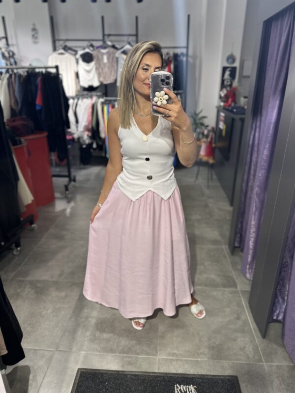 PEMBE BEL LASTİKLİ ETEK - Görsel 2