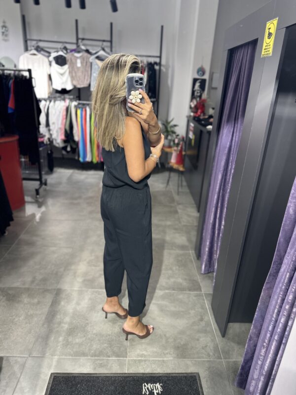 SİYAH TENSEL PANTOLON BLUZ TAKIM - Görsel 6