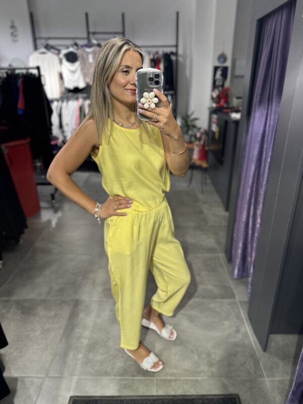 SARI TENSEL PANTOLON BLUZ TAKIM - Görsel 4