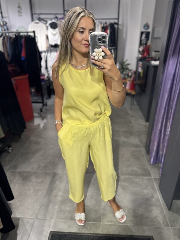 SARI TENSEL PANTOLON BLUZ TAKIM - Görsel 2